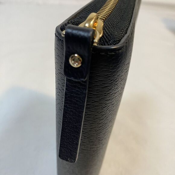 Kate Spade Black Leather 6 Ring Personal Organizer Planner - Picture 5 of 16